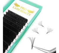 Easy Fan Lashes DD-0.07-9 Eyelash Extensions C D curl Easy Fan Russian Lashes Self Fanning Lashes Automatic Blooming Lashes(DD-0.07,9 mm)…