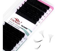 Easy Fan Lashes Self Fanning Volume Russian Eyelash Extensions 0.05D Curl Mixed 8-14mm Automatic Blooming Volume Easy Fan Lashes FADVAN(0.05-D-814)