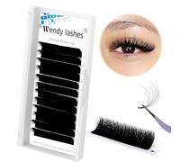 Easy Fan Lashes Three-Tier, 3D Fluffy Lashes Easy Fan D Curl 0.05mm Mixed 9-13mm Russian Lashes Eyelash Extensions Individual Eyelashes(Easy Fan-3D-12-H-05-D-9-13)
