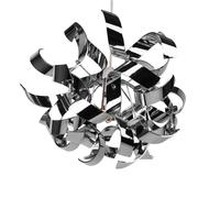 Easy Fit Chrome Finish Ribbon Swirl Ceiling Shade First Choice Lighting Silver One Size