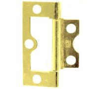 Easy Fit Flush Hinges - Brass Plated - 60mm x 40mm - (2 Hinges)