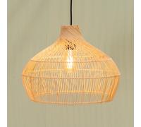 ValueLights | Easy Fit Rattan Lampshade Natural Twisted Wicker Effect Ceiling Pendant Light Shade for Living Room Hallway Bedroom | Shades & Home Improvements Essential | 45.5cm Shade Width
