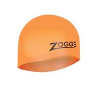 Zoggs Unisex Easy-fit Silicone Swimming cap, Orange, Normal UK