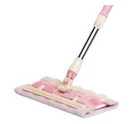 Easy Flash Speed Mop Professional Mop Cleaning For Hardwood Laminate And Tile Floors With Stainless Steel Telescopic Handle Floor Cleaning(Pink)