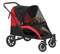 Easy Folding Pet Stroller for Large Dogs Black 124L x 67W x 100H cm