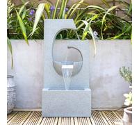 Easy Fountain Ango Falls Led Garden Water Feature Fountain Modern Grey