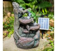 Easy Fountain Frog Pools Natural Self-Contained Solar Water Fountain - L 24 Cm X W 42 Cm X H 48 Cm