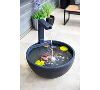 Easy Fountain Mains Powered Black Patio Pond - Small - L 61 Cm X W 61 Cm X H 64 Cm