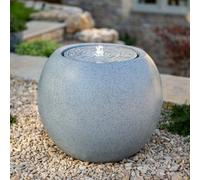 Easy Fountain Nara Ripple Led Garden Water Feature Fountain Modern Grey