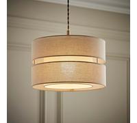ValueLights | Sophia 2 Tier Natural Linen Drum Ceiling Lamp Shade Bulb | Ceiling Lights, Home Décor & Improvement Essential