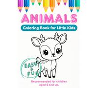 Easy & Fun Animal Coloring Book for Little Kids - Big, Simple Designs with Cute Zoo & Farm Animals (Ages 2-5)
