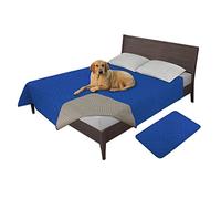 Easy-Going 100% Waterproof Dog Bed Cover Furniture Protector Sofa Cover Non-Slip Washable Reusable Incontinence Bed Underpads for Pets Kids Children Dog Cat(120X82 in,Classic Blue)