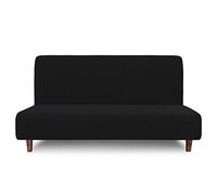 Easy-Going 100% Waterproof Futon Cover, Dual Waterproof Couch Cover for Futon, Stretch Jacquard Armless Sofa Cover, Leakproof Furniture Protector for Kids, Pets, Dog and Cat (Futon, Black)