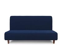 Easy-Going 100% Waterproof Futon Cover, Dual Waterproof Couch Cover for Futon, Stretch Jacquard Armless Sofa Cover, Leakproof Furniture Protector for Kids, Pets, Dog and Cat (Futon, Navy)