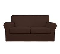 Easy-Going 3 Pieces Stretch Soft Couch Cover for Dogs - Washable Sofa Slipcover for 2 Separate Cushion Couch - Elastic Furniture Protector for Pets, Kids(Loveseat,Coffee)