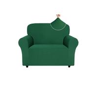 Easy-Going Armchair Covers, Non Slip Stretch Jacquard Sofa Covers for Kid Pet Dog, 1 Piece Sofa Slipcovers for Leather Single Sofa, Washable Couch Settee Covers Furniture Protectors, Dark Green