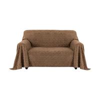 Easy-Going Jacquard Sofa Covers 2 3 Seater, Funny Fuzzy Sofa Slipcovers for Pet Dog, Non Slip Couch Covers, Warm Sofa Seat Covers, Washable Furniture Protectors, 80x118 in, Camel