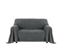Easy-Going Jacquard Sofa Covers 2 3 Seater, Funny Fuzzy Sofa Slipcovers for Pet Dog, Non Slip Couch Covers, Warm Sofa Seat Covers, Washable Furniture Protectors, 80x118 in, Dark Grey
