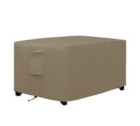 Easy-Going Outdoor Fire Pit Cover Rectangle 44"Lx32"Wx24"H, Durable Outdoor Gas Firepit Cover, Waterproof and Weatherproof Cover for Fire Pit, Camel