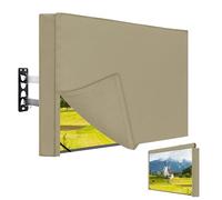 Easy-Going Outdoor TV Cover with Roll Up Front Flat for 48-50 inch, Waterproof and Weatherproof TV Cover for Flat Screen TV, Camel