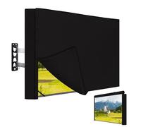 Easy-Going Outdoor TV Cover with Roll Up Front Flat for 52-55 inch, Waterproof and Weatherproof TV Cover for Flat Screen TV, Black