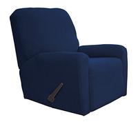 Easy-Going Recliner Stretch Sofa Slipcover Sofa Cover 4-Pieces Furniture Protector Couch Soft with Elastic Bottom Spandex Jacquard Fabric Small Checks(Recliner,Navy) Large