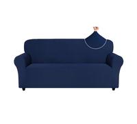 Easy-Going Sofa Covers 3 Seater, Non Slip Stretch Jacquard Sofa Slipcovers for Pet Dog, 1 Piece Couch Covers for Leather Sofa Living Room, Washable Settee Covers Furniture Protectors, Navy