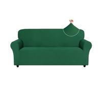 Easy-Going Sofa Covers 3 Seater, Non Slip Stretch Jacquard Sofa Slipcovers for Pet Dog, 1 Piece Couch Covers for Leather Sofa Living Room, Washable Settee Covers Furniture Protectors, Dark Green