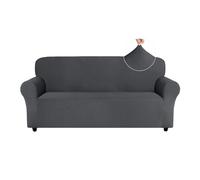 Easy-Going Sofa Covers 3 Seater, Non Slip Stretch Jacquard Sofa Slipcovers for Pet Dog, 1 Piece Couch Covers for Leather Sofa Living Room, Washable Settee Covers Furniture Protectors, Dark Grey