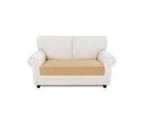 Easy-Going Sofa Seat Cushion Covers 2 Seater, 1 Piece Stretch Jacquard Sofa Slipcover, Non Slip Pet Dog Couch Cushion Covers, Replacement Caravan Seat Covers Settee Furniture Protectors, Beige