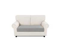 Easy-Going Sofa Seat Cushion Covers 2 Seater, 1 Piece Stretch Jacquard Sofa Slipcover, Non Slip Pet Dog Couch Cushion Covers, Replacement Caravan Seat Covers Settee Furniture Protectors, Light Grey
