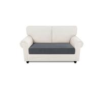 Easy-Going Sofa Seat Cushion Covers 2 Seater, 1 Piece Stretch Jacquard Sofa Slipcover, Non Slip Pet Dog Couch Cushion Covers, Replacement Caravan Seat Covers Settee Furniture Protectors, Dark Grey