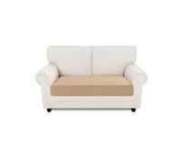 Easy-Going Sofa Seat Cushion Covers 2 Seater, 1 Piece Stretch Jacquard Sofa Slipcover, Non Slip Pet Dog Couch Cushion Covers, Replacement Caravan Seat Covers Settee Furniture Protectors, Camel
