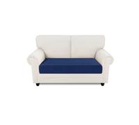 Easy-Going Sofa Seat Cushion Covers 2 Seater, 1 Piece Stretch Jacquard Sofa Slipcover, Non Slip Pet Dog Couch Cushion Covers, Replacement Caravan Seat Covers Settee Furniture Protectors, Navy