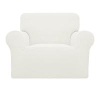 Easy-Going Stretch Armchair Sofa Slipcover 1-Piece Couch Sofa Cover Furniture Protector Soft with Elastic Bottom for Kids,Pet. Spandex Jacquard Fabric Small Checks(Chair,Cream)