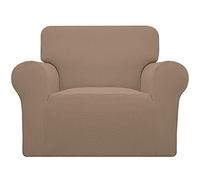 Easy-Going Stretch Chair Sofa Slipcover 1-Piece Couch Sofa Cover Furniture Protector Soft with Elastic Bottom for Kids,Pet. Spandex Jacquard Fabric Small Checks(Chair,Camel)