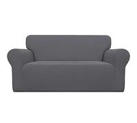 Easy-Going Stretch Oversized Loveseat Slipcover 1-Piece Sofa Cover Furniture Protector Couch Soft with Elastic Bottom for Kids Polyester Spandex Jacquard Fabric Small Checks Gray