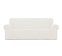 Easy-Going Stretch Sofa Slipcover 1-Piece Couch Sofa Cover Furniture Protector Soft with Elastic Bottom for Kids, Spandex Jacquard Fabric Small Checks(Sofa, Cream)