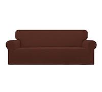 Easy-Going Stretch Sofa Slipcover Sofa Cover Furniture Protector Soft with Elastic Bottom for Kids, Jacquard Polyester Spandex Fabric Small Checks Coffee