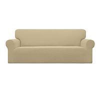 Easy-Going Stretch Sofa Slipcover Sofa Cover Furniture Protector Soft with Elastic Bottom for Kids, Jacquard Polyester Spandex Fabric Small Checks Beige