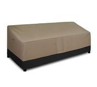 Easy-Going Waterproof Outdoor Couch Cover, Heavy Duty 4-Seater Patio Sofa Cover, Winchdproof Outdoor Furniture Cover with Air Vent （104Wx32.5Dx33H inch,Camel/Dark Brown