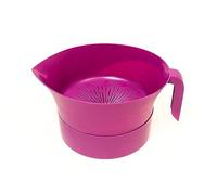 Easy Greasy Colander & Food Strainer Kitchen Set - Strains Ground Beef & Bacon Grease - Colander Set Rinses Pasta, Rice, Fruit, & Vegetables | Comes with Grease Container with Lid (Purple)