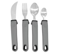 Easy Grip Cutlery Set, Cutlery for Disabled Hands, Disability Ideal Dining aid for Elderly Disabled Arthritis Parkinson's Disease Tremors Sufferers Gary (Curved)