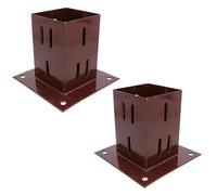 Easy Grip Fence Post Bolt Down Shoe Holder Support Clamp 100mm x 100mm 2PK
