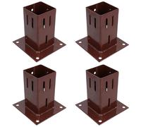 Easy Grip Fence Post Bolt Down Shoe Holder Support Clamp 75mm x 75mm 4PK