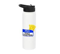 Easy Halloween Costume My Name is Prince Charming Crown Stainless Steel Insulated Water Bottle