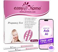 Easy@Home 10 Pregnancy Test Strips for Early Detection: 10 MIU/mL, 5 mm Width