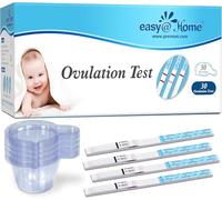 Easy@Home 30 Ovulation Test Strips with Urine Cups, Premom App Companion | Clear Results. Track LH with the Premom App. Precise Cycle Monitoring for PCOS, Irregular Periods & TTC Women.