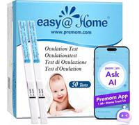 Easy@Home 50 Ovulation Test Strips, 5X Pregnancy Rate Found*, App Support | Quick LH level detection, Female fertility kit, Women pregnancy, Ovulate predicator, Trying for a baby, Family planning, TTC