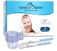Easy@Home 50 Ovulation Test Strips with Urine Cups, Premom App Companion | Track LH Cycle with the Premom App. Precise Cycle Monitoring for PCOS, Irregular Periods & TTC Women.
